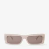 Lennon Opal Taupe Rectangular Sunglasses