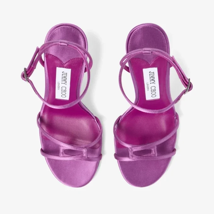 Leo 100 Violet Orchid Satin Sandals