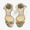 Leo Leopard-Print Grosgrain Sandal