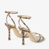Leo Leopard-Print Grosgrain Sandal