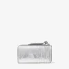 Lise Zipped Silver Vinatge Metallic Leather Wallet
