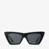 Lou Black and Grey Acetate Cat-Eye Sunglasses
