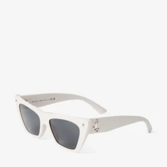 Lou Milk and Grey Acetate Cat-Eye Sunglasses