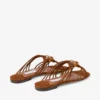 Lova Mule Flat Tan Mix Suede Flats with Beads