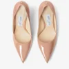 Love 85 Ballet Pink Patent Leather Pointy Toe Pumpss with  Jc Emblem