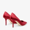 Love 85 Ruby Red Satin Pumps