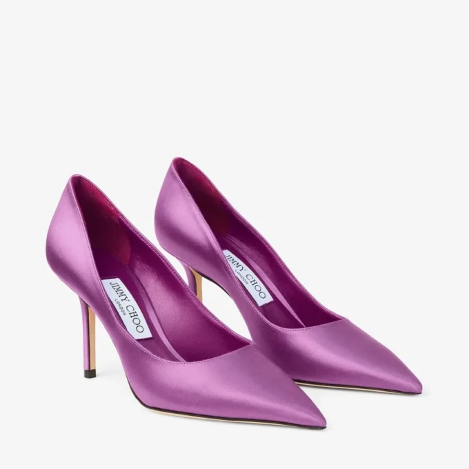 Love 85 Violet Orchid Satin Pumps