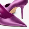 Love 85 Violet Orchid Satin Pumps