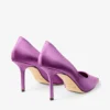 Love 85 Violet Orchid Satin Pumps