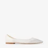 Love Flat White Degrade Crystal Mesh Flats