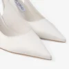 Love Sling Back 85 Ivory Satin Slingbacks