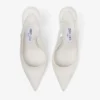 Love Sling Back 85 Ivory Satin Slingbacks