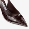 Love  Sling Back 85 Sambuco Shiny Croc Embossed Leather Slingbacks