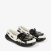 Manon F Black Tumbled Leather Loafers with Shearling