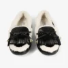 Manon F Black Tumbled Leather Loafers with Shearling