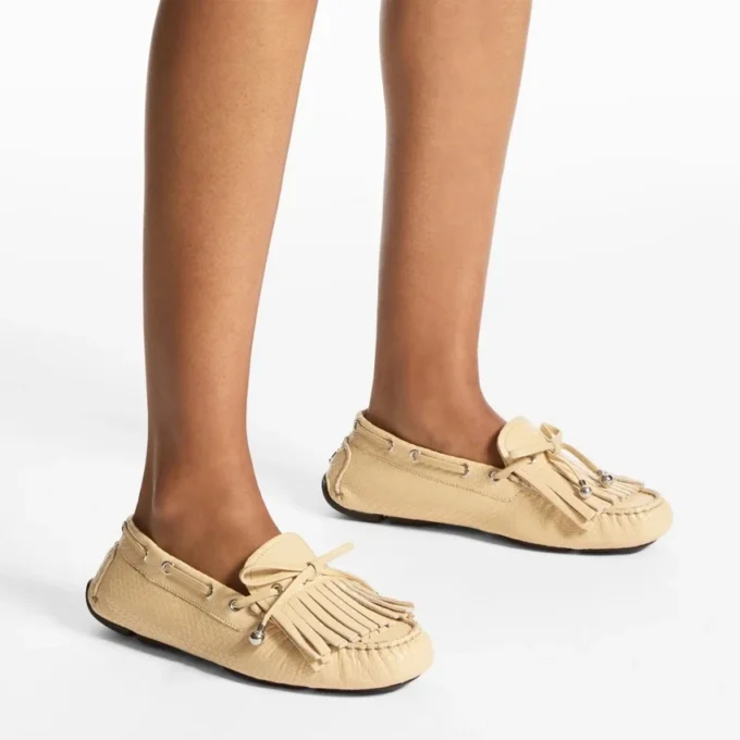 Manon F Corn Elaphe Printed Leather Loafers