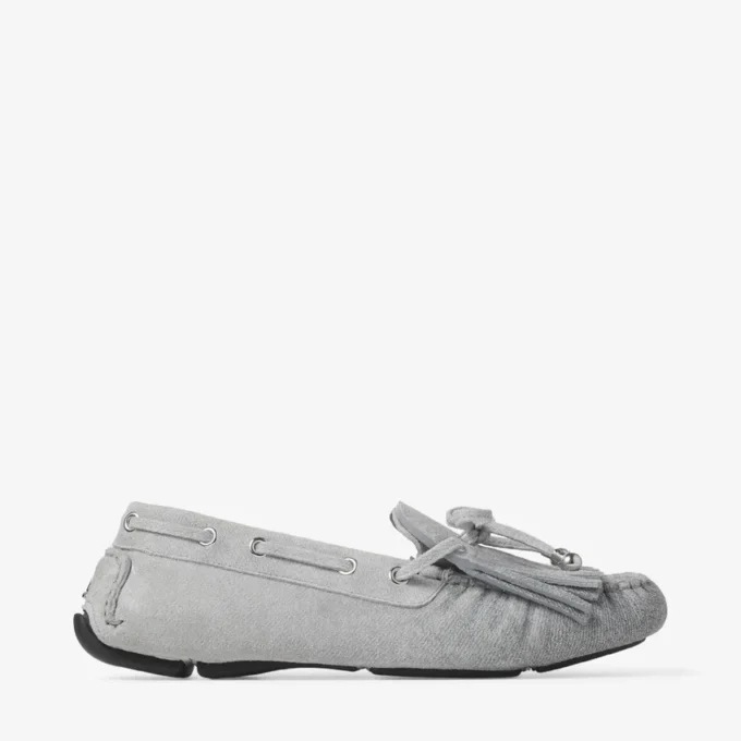 Manon F Dove Suede Denim Loafers