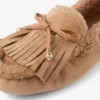 Manon F Toffee Velvet Suede Loafers with Shearling