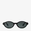 Marais Black and Grey Oval Acetate Sunglasses