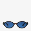 Marais Havana and Blue Oval Acetate Sunglasses
