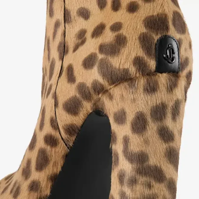 Marene Ankle Boot 120 Natural Leopard Print Pony Ankle Boots