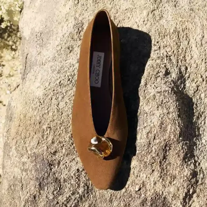 Margot Flat Tan Suede Flats