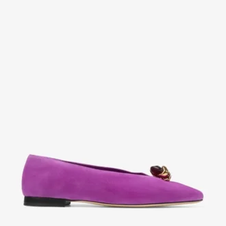 Margot Flat Violet Orchid Suede Flats