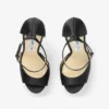 Max 150 Black Satin Sandal