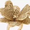 Maxi Corsage Ring Gold Finish Metal Corsage Ring