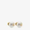 Maxi Pearl Studs Gold Finish Metal Jc Pearl Stud Earrings