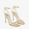 Metz 100 Gold Liquid Metal Leather Sandal