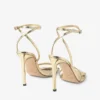 Metz 100 Gold Liquid Metal Leather Sandal