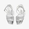 Metz 100 Silver Liquid Metal Leather Sandal