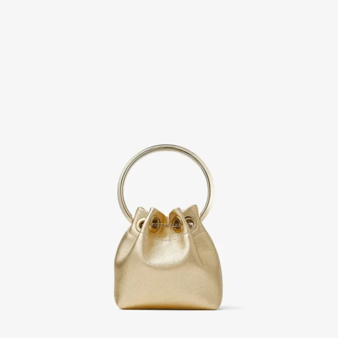 Micro Bon Bon Gold Metallic Nappa Mini Bag