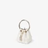 Micro Bon Bon Ivory Satin Mini Bag with All-Over Pearls