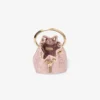 Micro Bon Bon Rose Satin and Jimmy Choo Lace Mini Bucket Bag