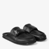 Milo Mule Black Calf Leather Backless Mule