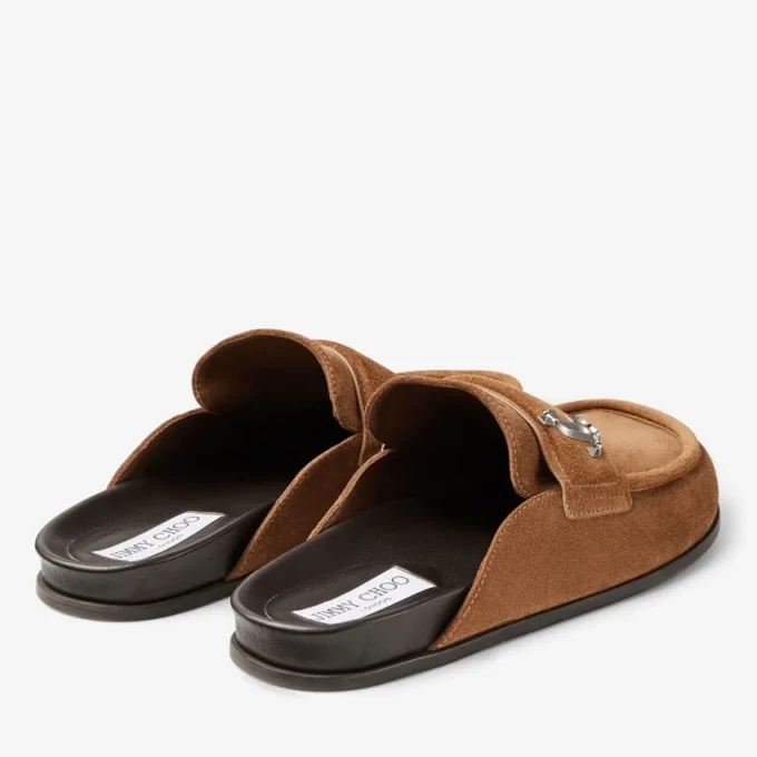Milo Mule Tan Velvet Suede Backless Mule