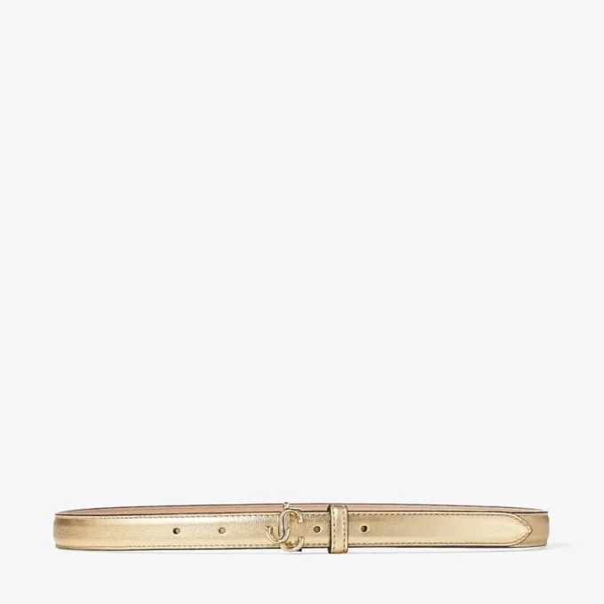 Mini Helina Gold Metallic Nappa Leather Mini Belt