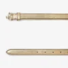Mini Helina Gold Metallic Nappa Leather Mini Belt