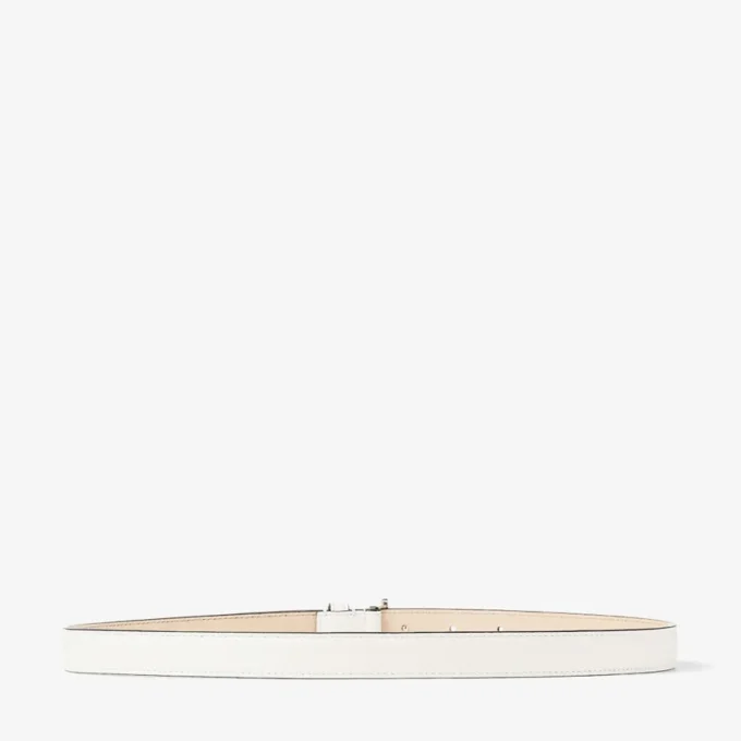 Mini Helina Latte Smooth Leather Mini Belt