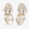 Moza Platform 120 Platinum Brilliance Fabric Sandals
