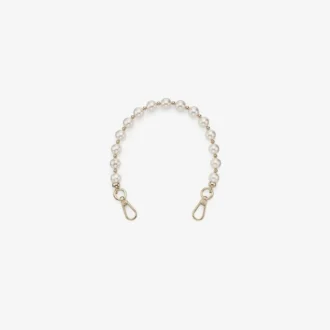 Multipearl Strap Charm Latte Jc Pearl Charm with Beads