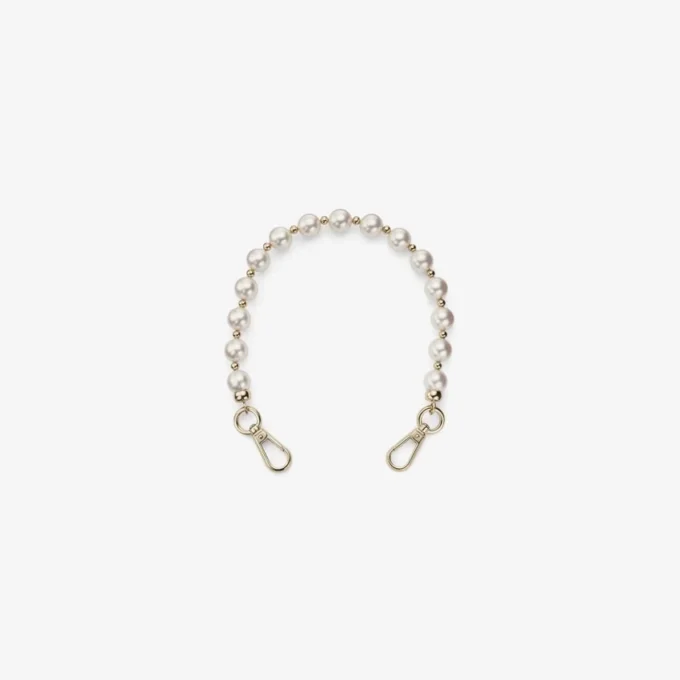 Multipearl Strap Charm Latte Jc Pearl Charm with Beads