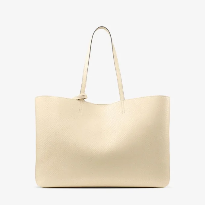 Nine2Five East-West Buttermilk Elaphe Printed Leather Tote Handbag