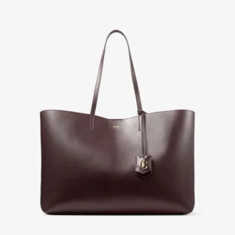 Nine2Five East-West Deep Merlot Smooth Calf Leather Tote Handbag