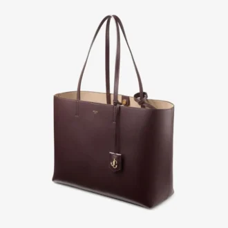 Nine2Five East-West Deep Merlot Smooth Calf Leather Tote Handbag
