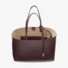 Nine2Five East-West Deep Merlot Smooth Calf Leather Tote Handbag