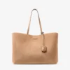 Nine2Five East-West Toffee Suede Tote Handbag