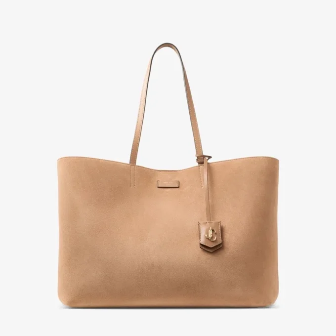 Nine2Five East-West Toffee Suede Tote Handbag